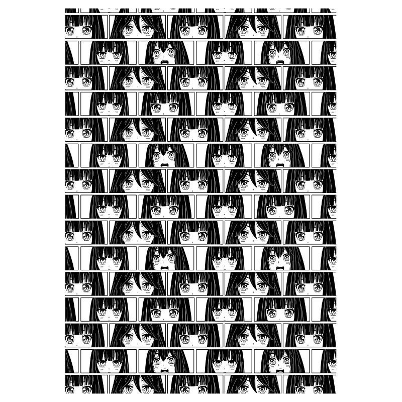 Упаковочная бумага глянц. 70*100см, MESHU "Anime", 80 г/м2, ассорти, 5 дизайнов