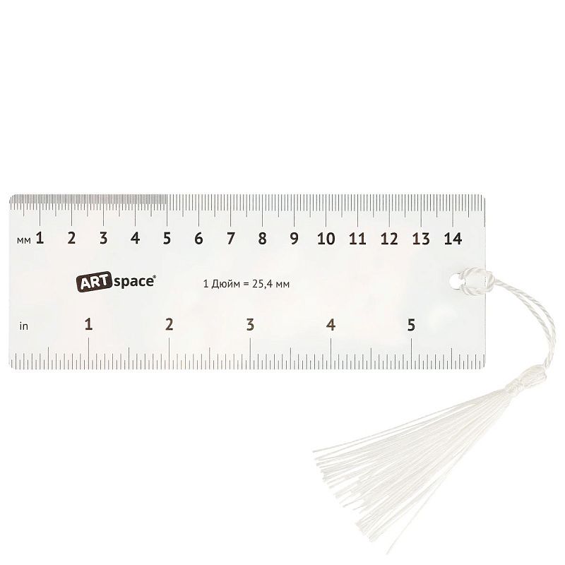 Закладка для книг 3D с линейкой, 150*55мм, ArtSpace "Cute kitten", декоративный шнурок 