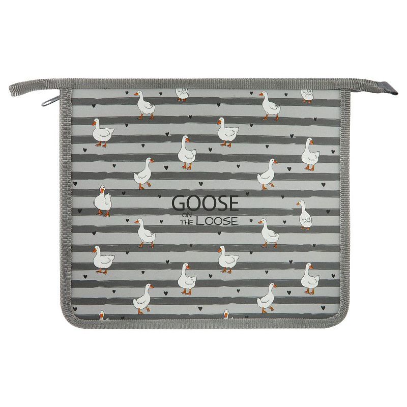 Папка для тетрадей 1 отделение, ArtSpace "Geese", А5, пластик, на молнии 