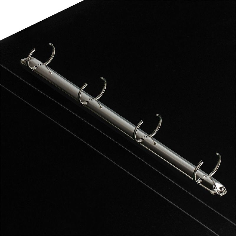 Папка на 4 кольцах СТАММ "Герб" А4, 40мм, 700мкм, пластик, черный 