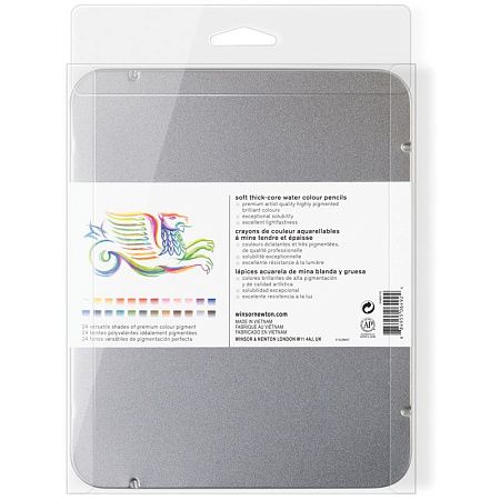 Набор акварельных карандашей Winsor&Newton, 24цв., метал. коробка