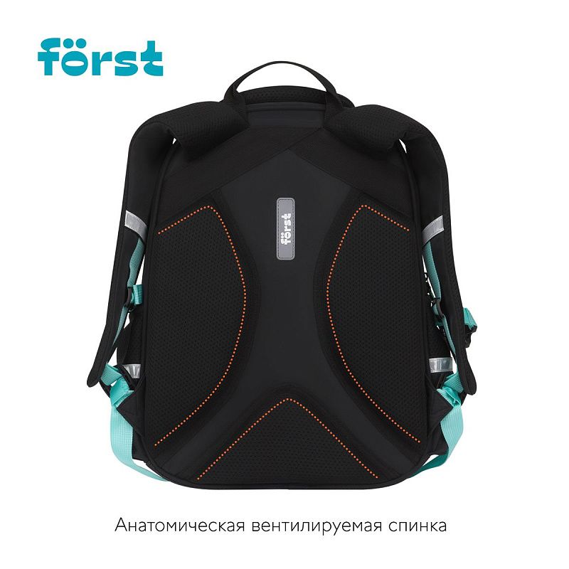 Рюкзак Först F-Comfy "Positive energy" 38*29*15см, 2 отделения, 3 кармана, анатомическая спинка 