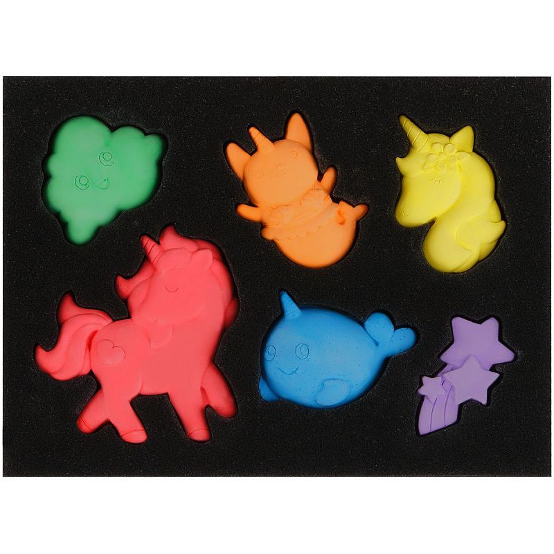 Мелки фигурные для асфальта Мульти-Пульти,, цветные, 6шт., 6цв., картонная упаковка с окном 