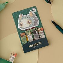 Флажки-закладки и самоклеящиеся блоки в наборе MESHU "Robopets metal", 20л., европодвес Флажки-закладки и самоклеящиеся блоки в наборе MESHU "Robopets metal", 20л., европодвес