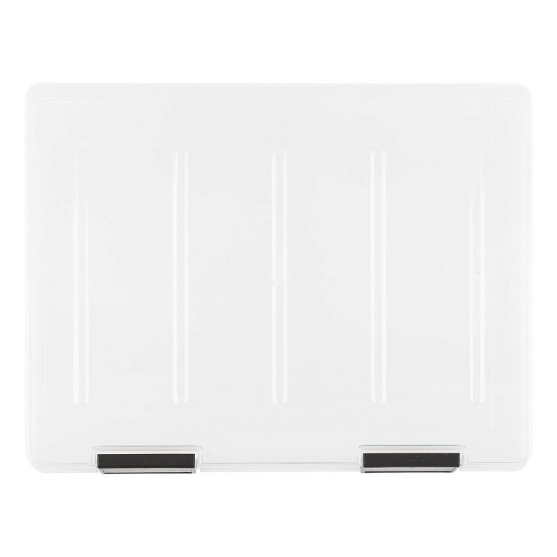 Папка для документов СТАММ А4, 235*310*40мм, пластик., прозрачная, черные защелки 