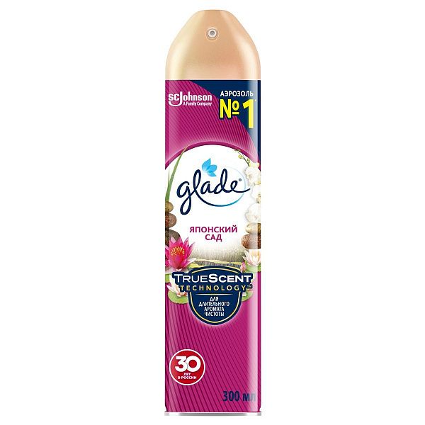 Освежитель воздуха аэрозольный Glade "Японский сад", 300мл 