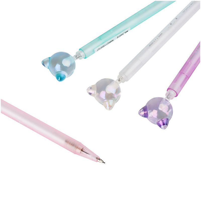 Карандаш механический MESHU "Cats", печать на корпусе, 0,7мм, софт-тач, ассорти, с топпером 