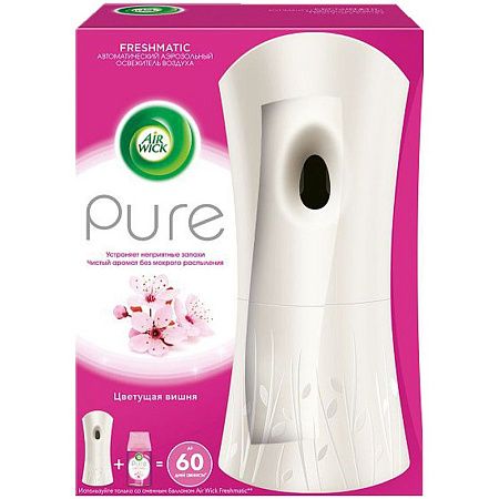 Комплект освежитель воздуха авт. и смен. блок Airwick Freshmatic "Pure. Цветущая сакура", 250мл 
