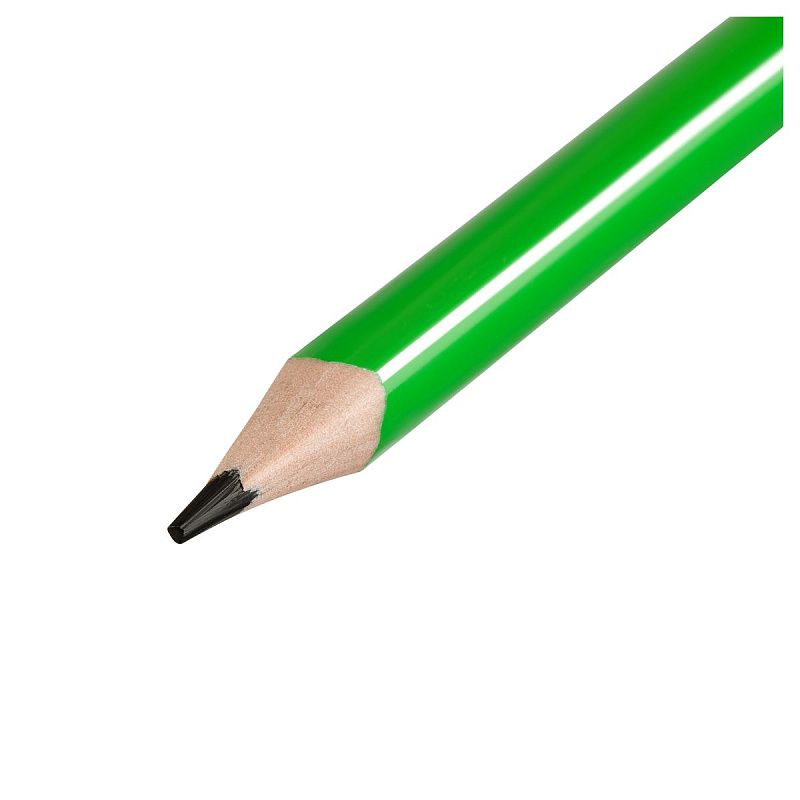 Карандаш ч/г OfficeSpace, HB, трехгранный, заточен., пластиковый, с ластиком, корпус ассорти с полоской 