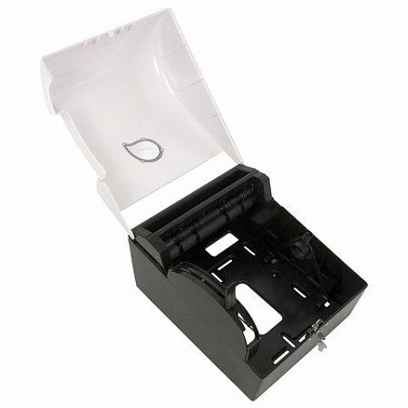 Диспенсер для полотенец в рулонах LAIMA PROFESSIONAL ECO (H1), механический, с рычагом, белый, ABS-пластик, 606549 