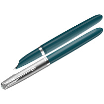 Ручка перьевая Parker "51 Teal Blue CT" черная, 0,8мм, подарочная упаковка