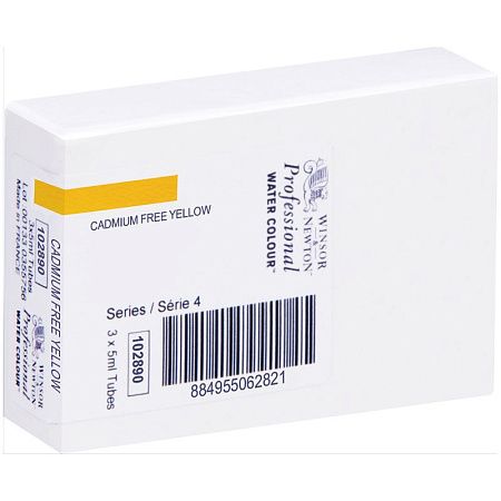 Акварель художественная Winsor&Newton "Professional", 5мл, туба, №890 бескадмиевый желтый
