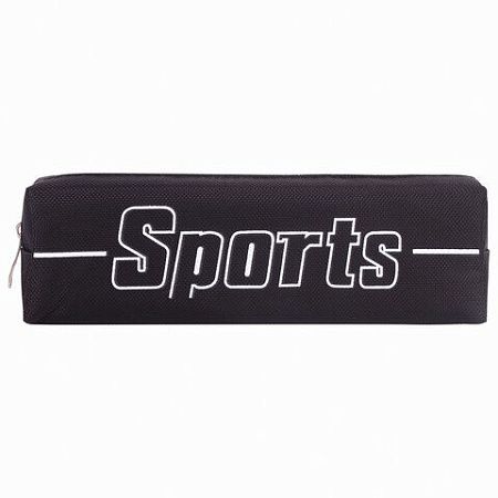 Пенал BRAUBERG, 1 отделение, полиэстер, "Sport", черный, 19х4х6 см, 270267 