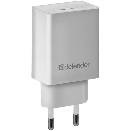 Зарядное устройство сетевое Defender EPA-10, 1*USB, 2.1А output, пакет, белый