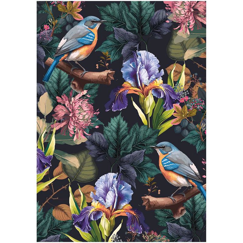 Упаковочная бумага глянц. 70*100см, MESHU "Весеннее настроение", 80г/м2, ассорти 5 дизайнов