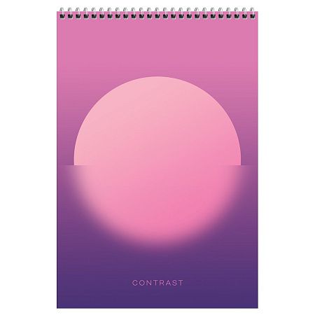 Блокнот А4 80л. на гребне BG "Mono circle", твердая подложка