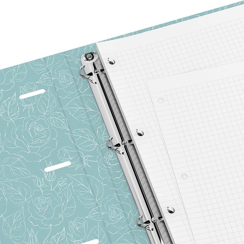 Тетрадь на кольцах А4, 120л., BG "Розы", картон, матовая ламинация