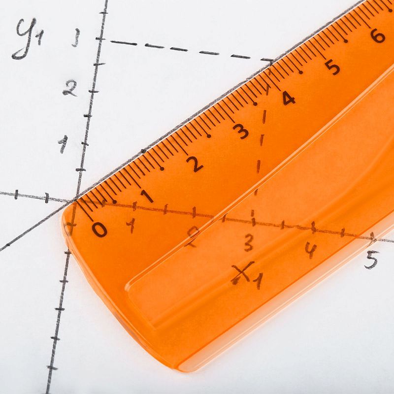 Линейка 30см СТАММ, пластиковая, гибкая, прозрачная, оранжевая, европодвес 