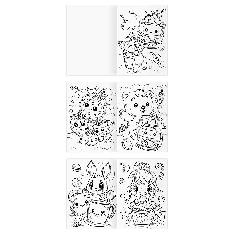 Раскраска А4, 8 стр., ТРИ СОВЫ "Вкусная раскраска"