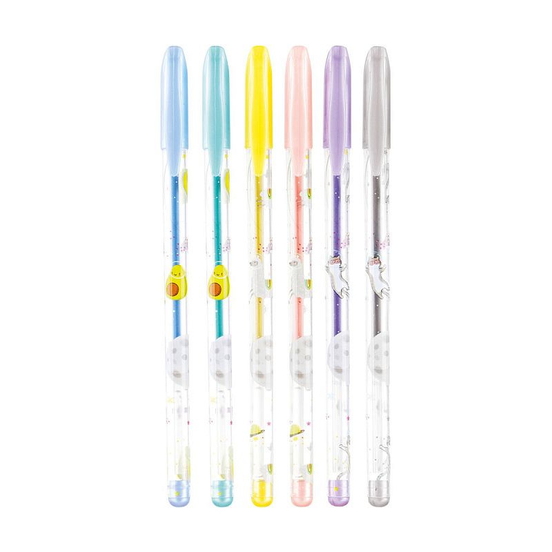 Набор гелевых ручек ArtSpace "Космические приключения" 06цв., 1,0мм, металлик, ПВХ чехол 