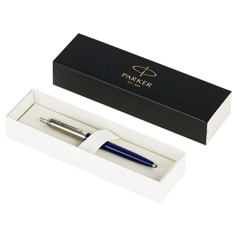 Ручка шариковая Parker "Jotter Originals Recycled Navy CT" синяя, 1,0мм, кнопочн., подарочная упаковка 