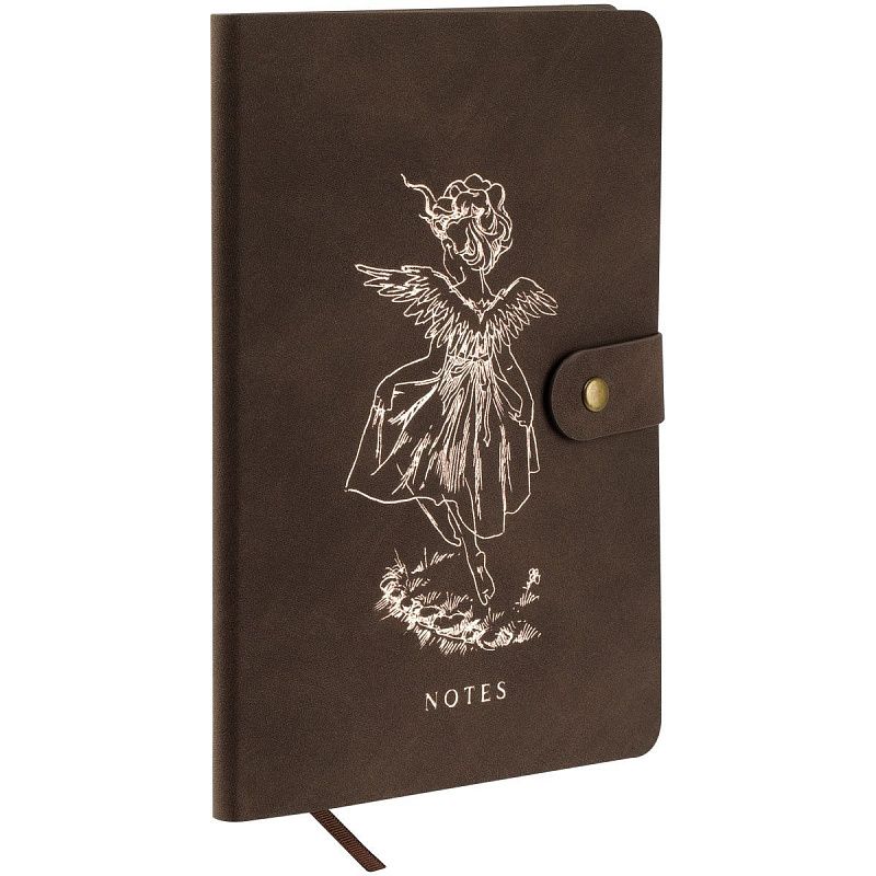 Записная книжка А5 80 л., ЛАЙТ, кожзам, Greenwich Line "Outline. Angel from heaven", с замком, тиснение фольгой, внутренний карман, блок в точку