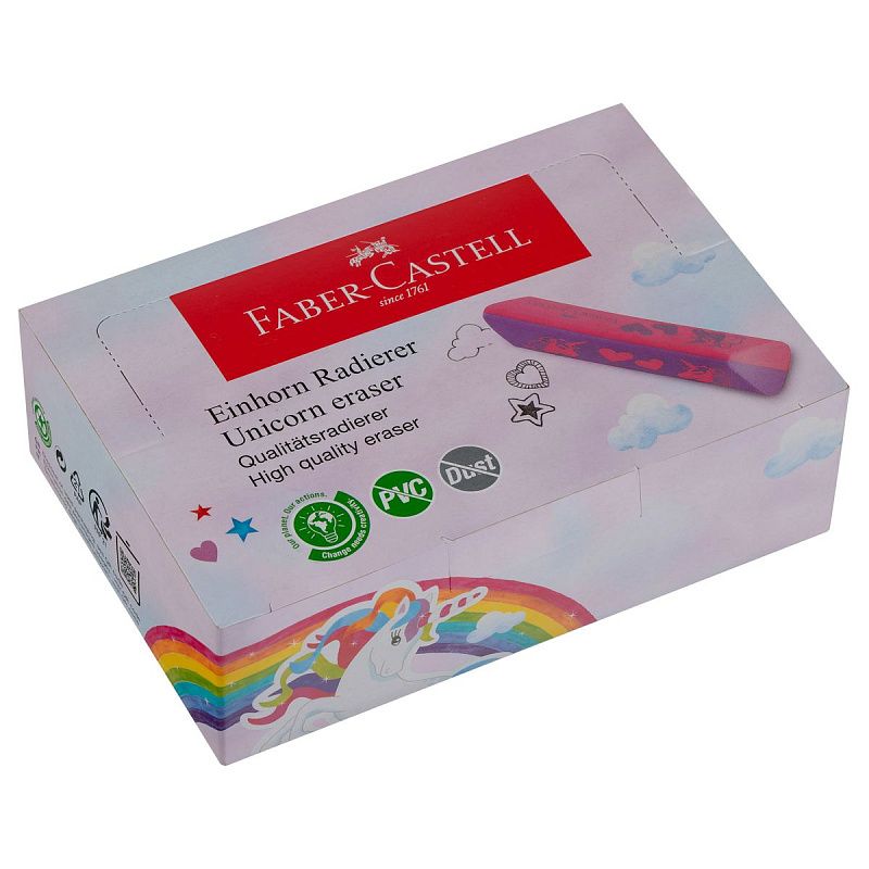 Ластик Faber-Castell "Unicorn", треугольный, 62*22*12мм 