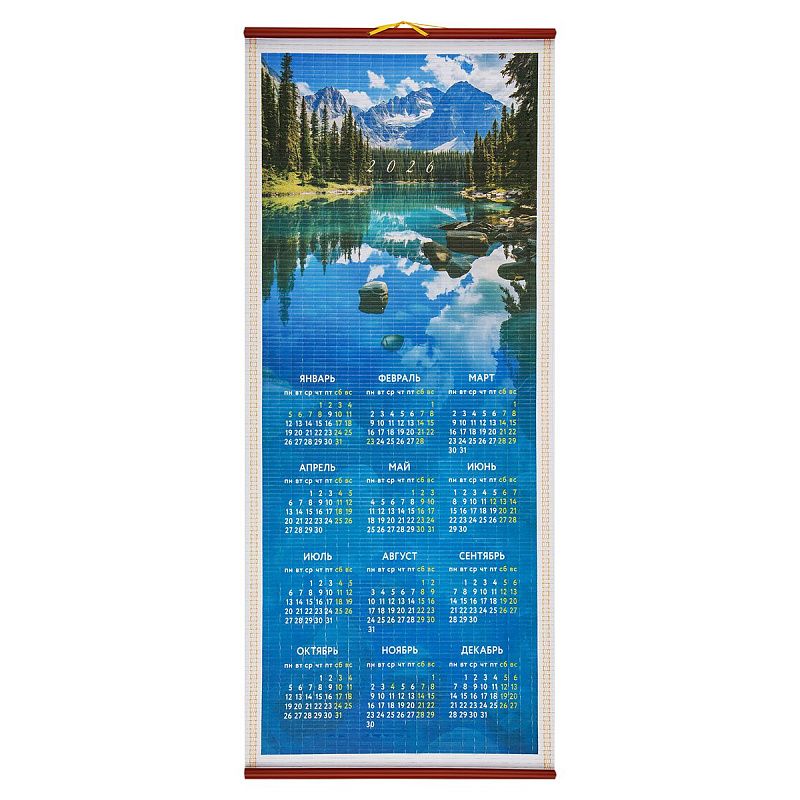 Календарь настенный "циновка", 320*760 мм BG "Природа", 2026г