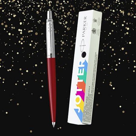 Ручка шариковая PARKER "Jotter Plastic CT", корпус красный, ежедневник А5 красный, пакет, 880897 
