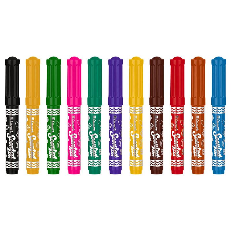Фломастеры Luxor "ColourMaxx", 12цв., ароматизированные, смываемые, ПВХ, европодвес