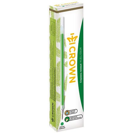 Стержень гелевый Crown "Hi-Jell Color" светло-зеленый, 138мм, 0,7мм 