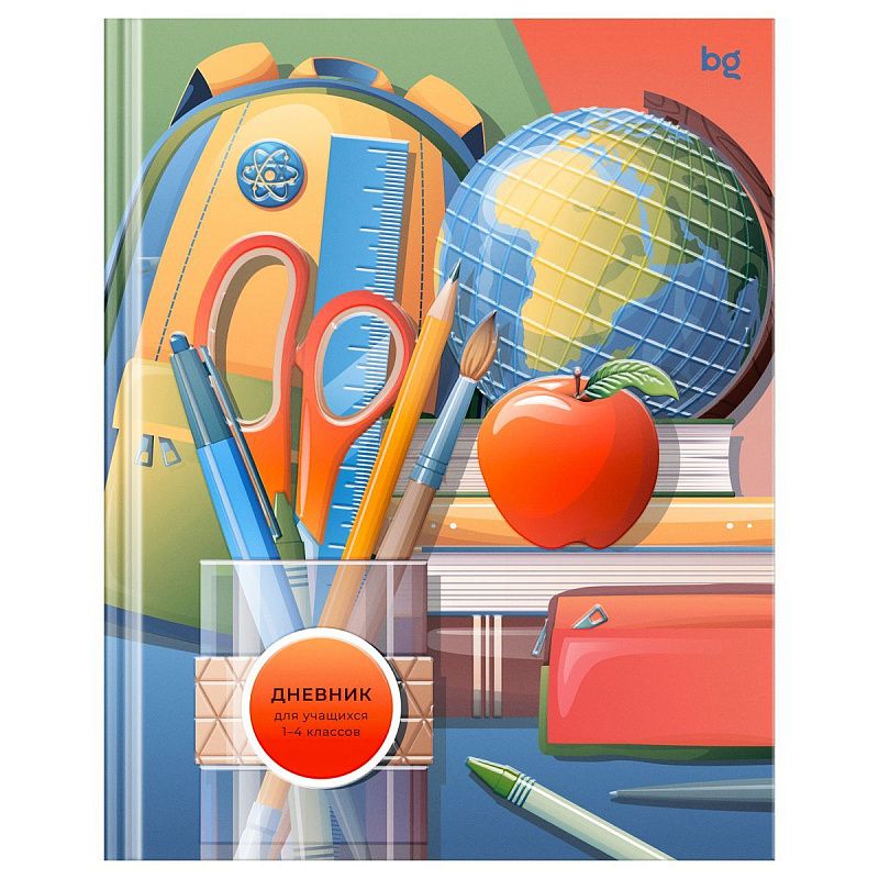 Дневник 1-4 кл. 48л. (твердый) BG "Школьный", матовая ламинация, выб. лак