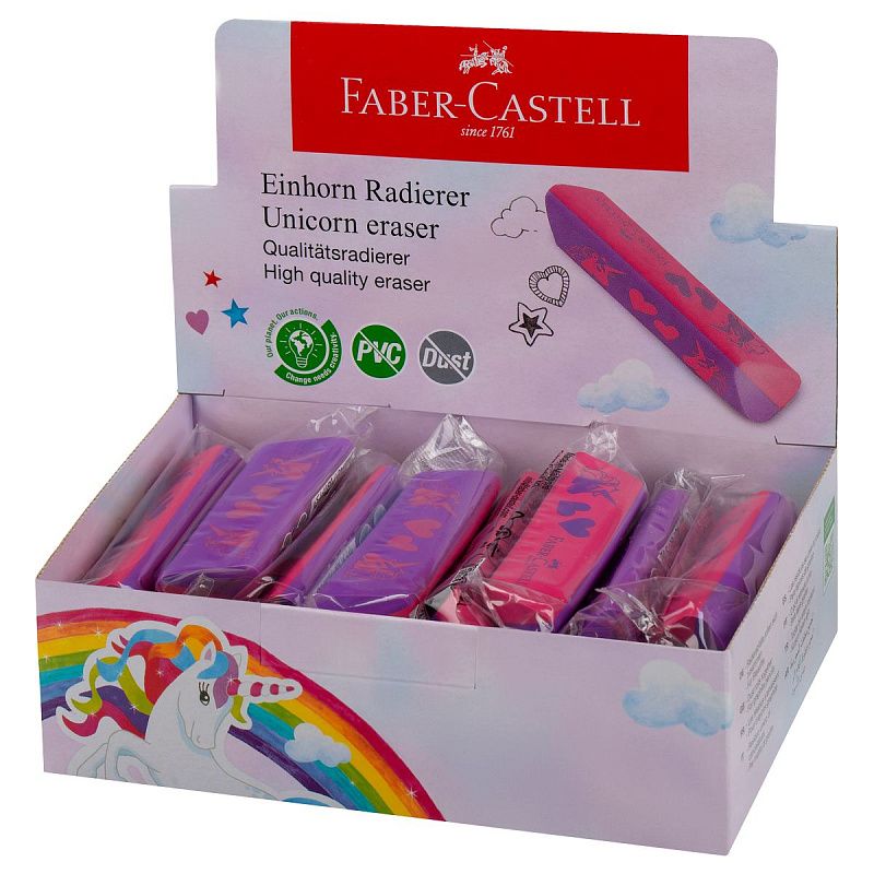 Ластик Faber-Castell "Unicorn", треугольный, 62*22*12мм 