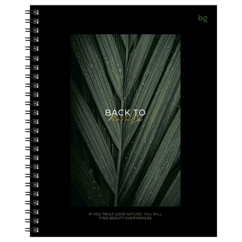 Тетрадь 96л., А5, клетка на гребне BG "Back to nature", глянцевая ламинация, тиснение фольгой, твердая обложка