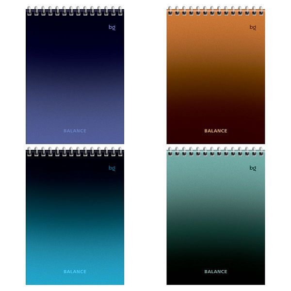 Блокнот А5 40л. на гребне BG "Моноколор. Баланс"