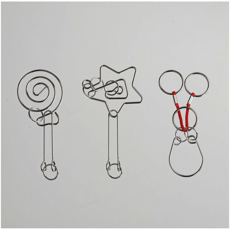 Головоломка металлическая средняя ТРИ СОВЫ, ассорти, 1 уровень сложности 