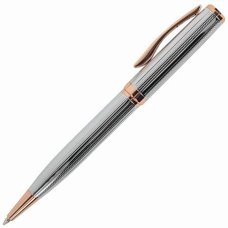 Ручка подарочная шариковая GALANT EPSILON, корпус серебро, детали розовое золото, узел 0,7 мм, линия письма 0,5 мм, синяя, 144171 