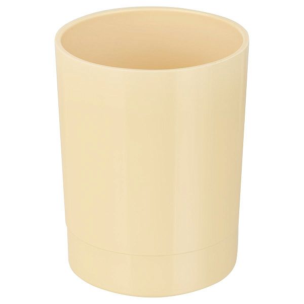 Подставка-стакан СТАММ "Лидер", пластиковая, круглая, бежевая