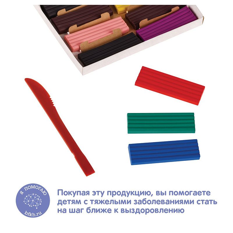 Пластилин Мульти-Пульти "Енот в сказке", 08 цветов, 96г, со стеком, картон