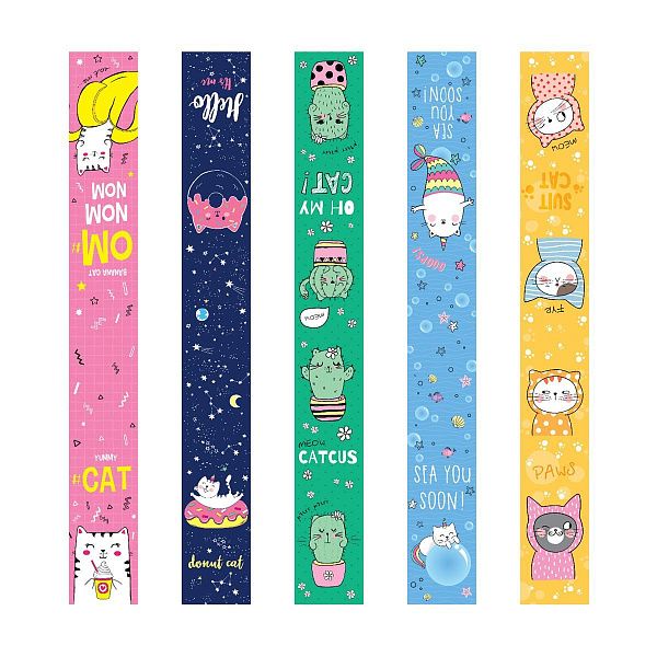 Закладка - магнит для книг, 25*195мм, ArtSpace "Candy cat", блестки