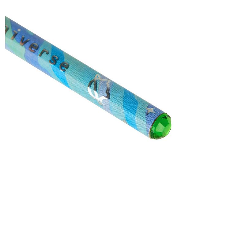 Карандаш ч/г MESHU "Meowspace", HB, заточен., c фольгированием, стразы на топе, без ластика, ассорти, туба 