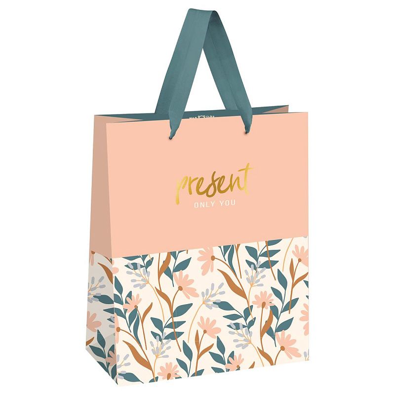 Пакет подарочный 33*42*12см MESHU "Beautiful twigs", фольга, матовая ламинация