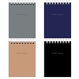 Блокнот МАЛЫЙ ФОРМАТ А7 75х105 мм, 40 л., гребень, картон, клетка, BRAUBERG "Minimal Classic", 116430
