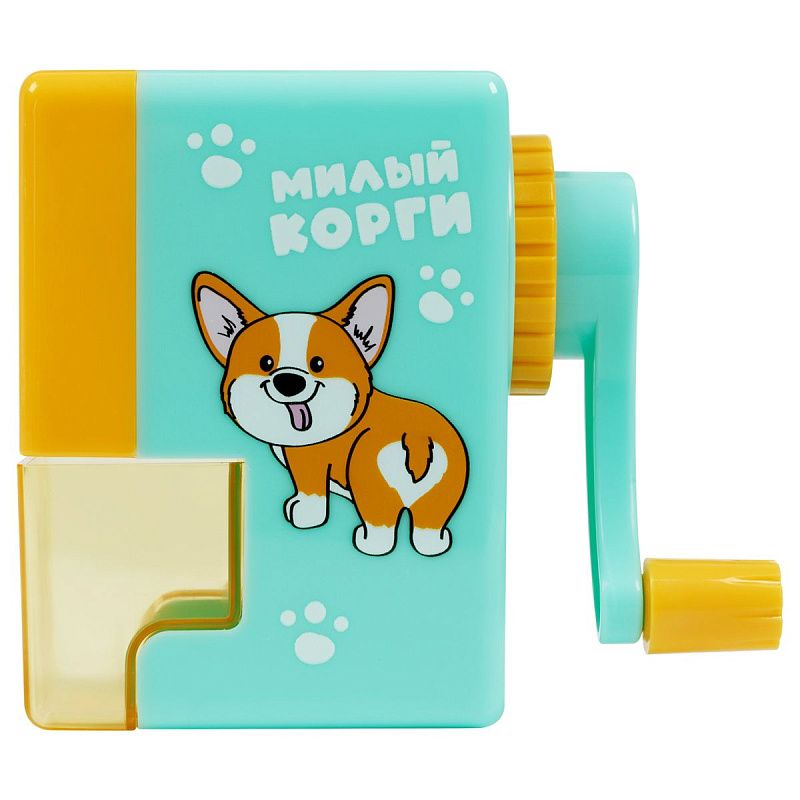 Точилка механическая Мульти-Пульти "Корги", пласт. копус, инд. упаковка 