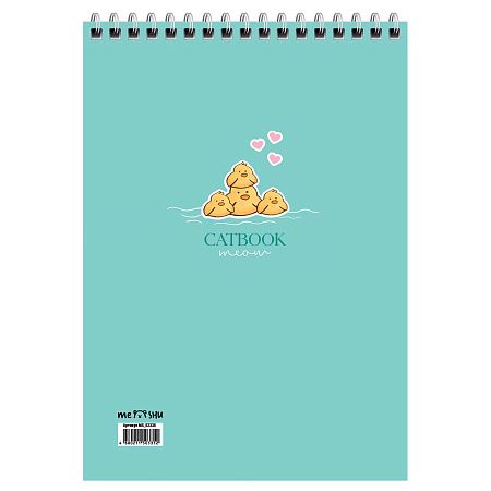 Блокнот А5 60л. на гребне MESHU "Cat Book", пластиковая обложка