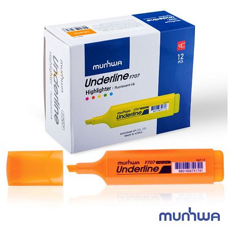 Текстовыделитель MunHwa "UnderLine" оранжевый, 1-5мм 