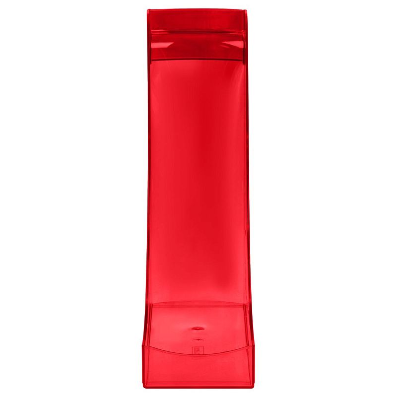 Лоток для бумаг вертикальный СТАММ "Эксперт", тонированный, вишня, ширина 95мм