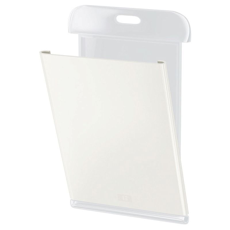 Бейдж вертикальный Berlingo "ID 400", 55*85мм, светло-серый, без держателя