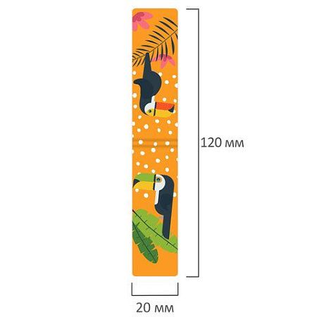 Закладки для книг МАГНИТНЫЕ, "ANIMALS", набор 30 шт., 60x20 мм, BRAUBERG, 113176 