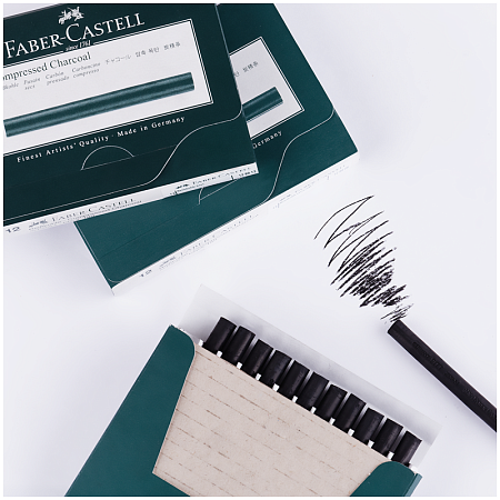 Пастель художественная Faber-Castell "Pitt Monochrome", цвет 199 черный, средняя